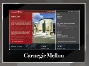 University recognition display - Carnegie Mellon
