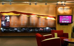 Donor wall with interactive multimedia presentation at Presbyterian Hospital Foundation