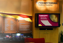 Presbyterian Healthcare Foundation. Integrated Donor Wall Design. Fabrication and Installation
